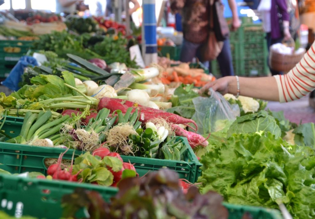 Vegetables that can be found at the Charlottesville City Market.